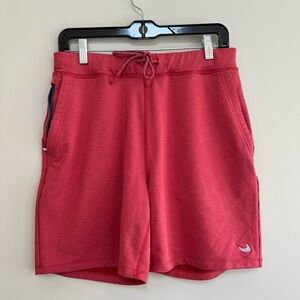 Vineyard Vines Men’s 7” On-The-Go Knit Loungewear Shorts in Lobster Red, M